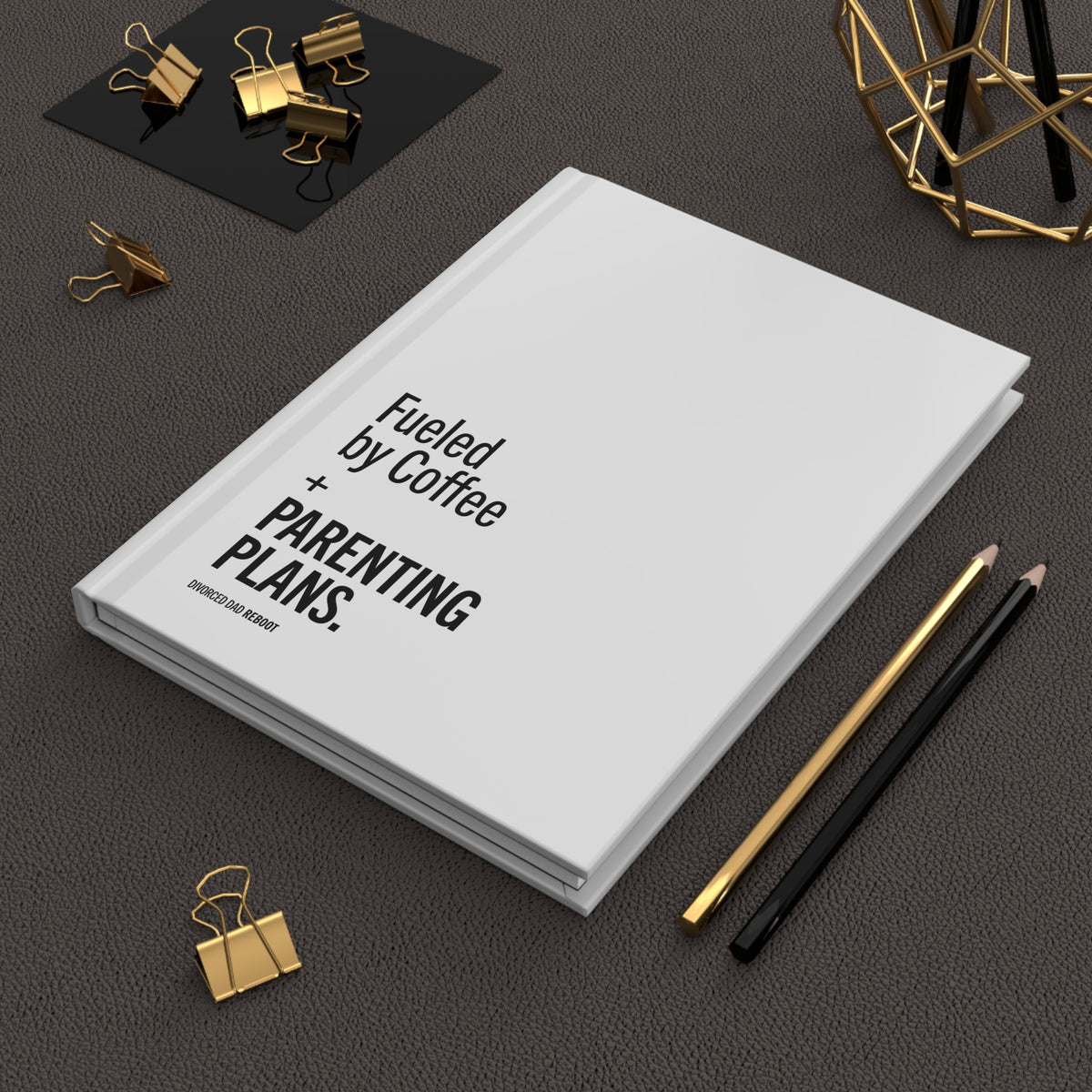 Fueled by Coffee and Parenting Plans | Hardcover Lined Journal / Notebook