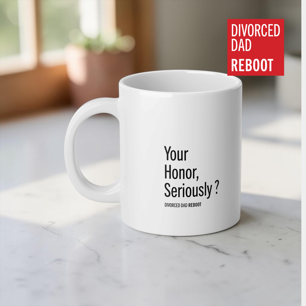 Your Honor, Seriously ? | 20 oz White Coffee Mug | Divorced Dad Gift