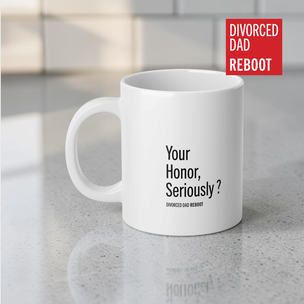 Your Honor, Seriously ? | 20 oz White Coffee Mug | Divorced Dad Gift