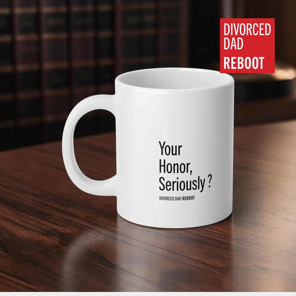 Your Honor, Seriously ? | 20 oz White Coffee Mug | Divorced Dad Gift