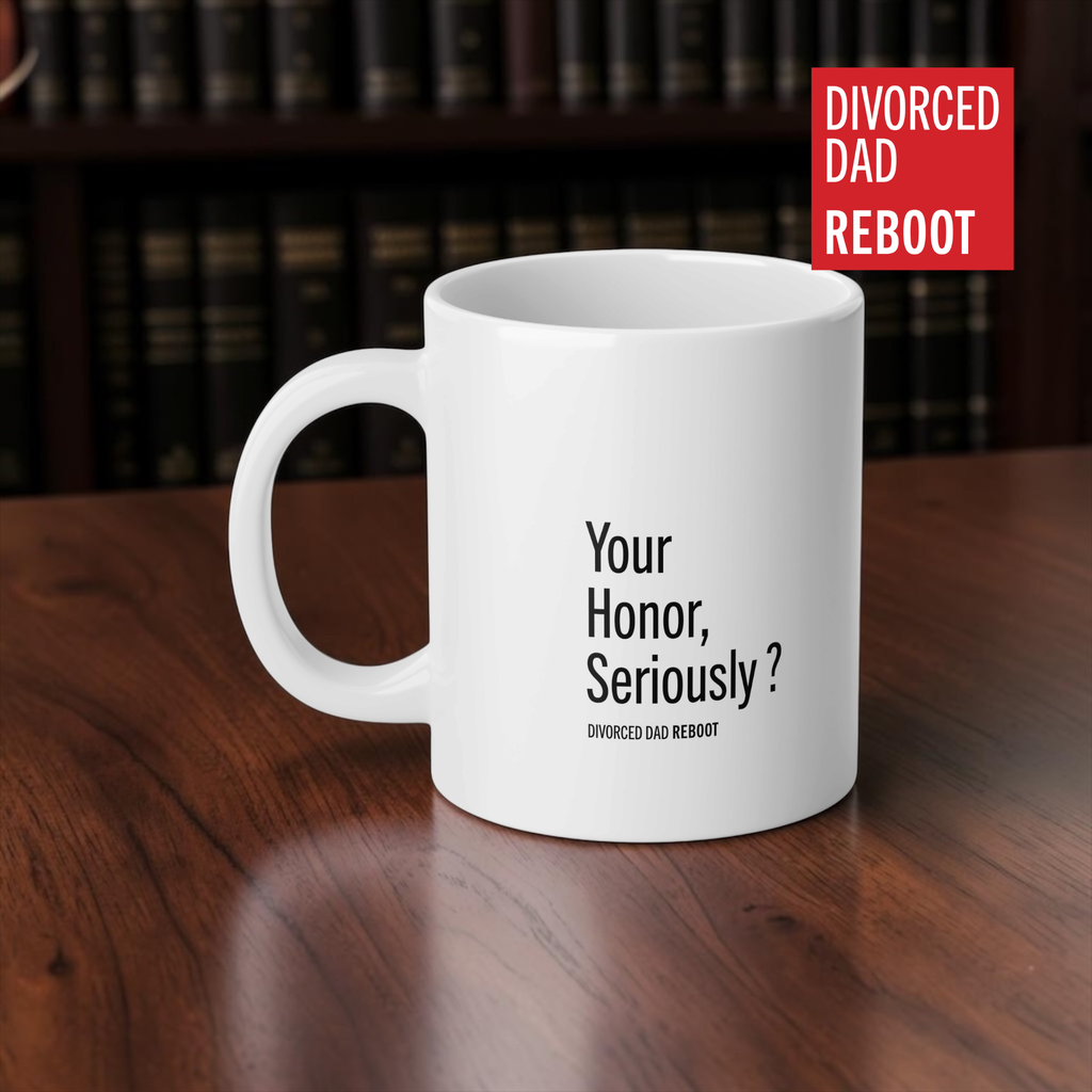 Your Honor, Seriously ? | 20 oz White Coffee Mug | Divorced Dad Gift