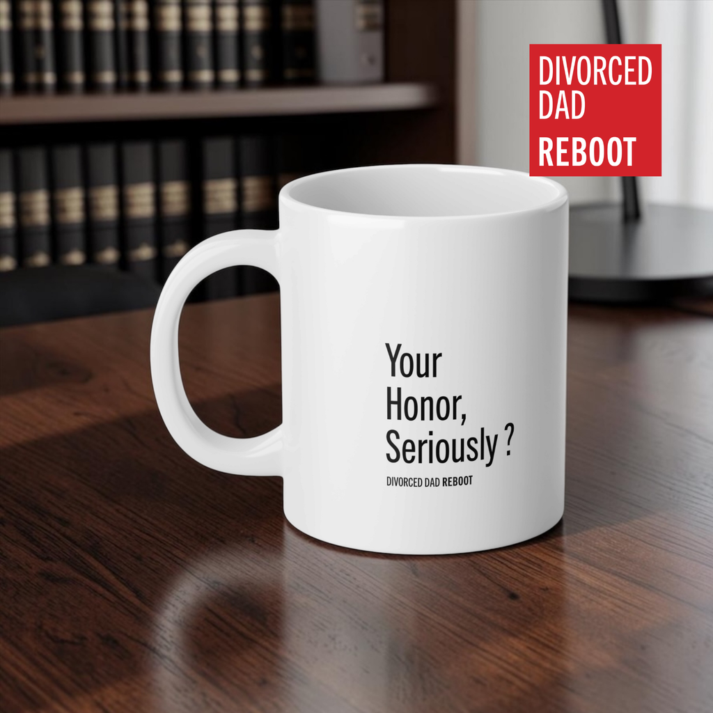 Your Honor, Seriously ? | 20 oz White Coffee Mug | Divorced Dad Gift