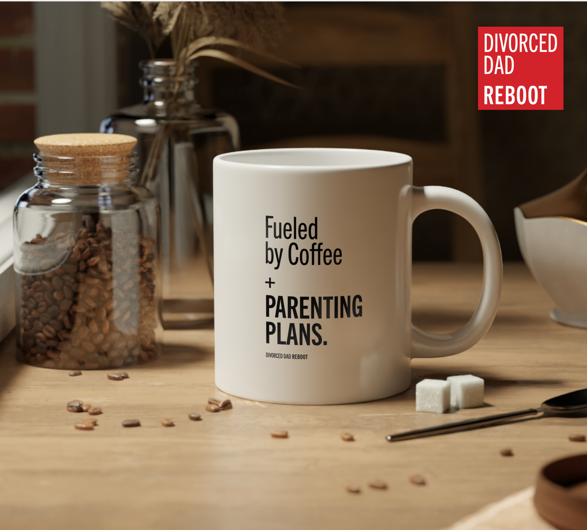 Fueled by Coffee and Parenting Plans | White 20 oz Coffee Mug