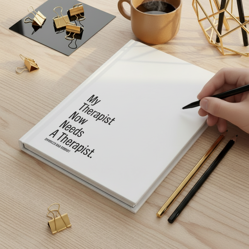 My Therapist Now Needs A Therapist Hardcover Journal | Therapy Gift