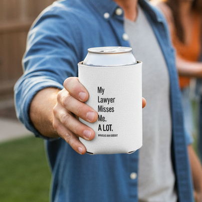 My Lawyer Misses Me A Lot Can Cooler | Funny Divorce Dad Novelty