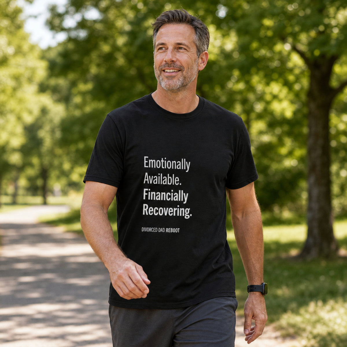 Emotionally Available Financially Recovering | Funny Divorced Dad Shirt