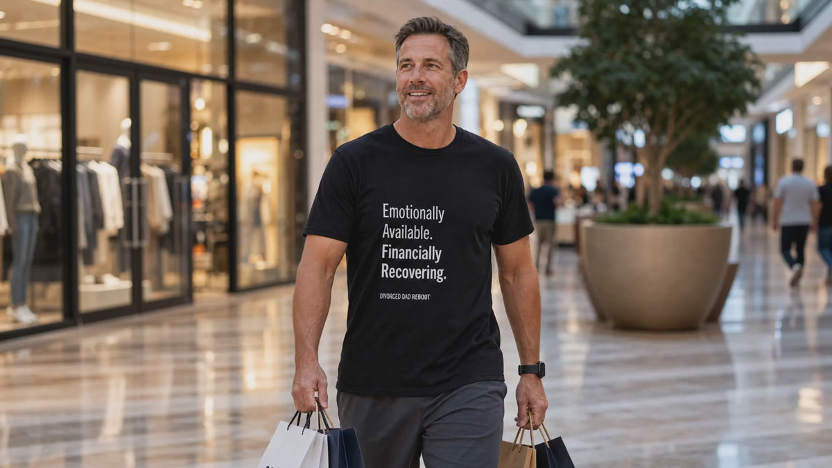 Emotionally Available Financially Recovering | Funny Divorced Dad Shirt