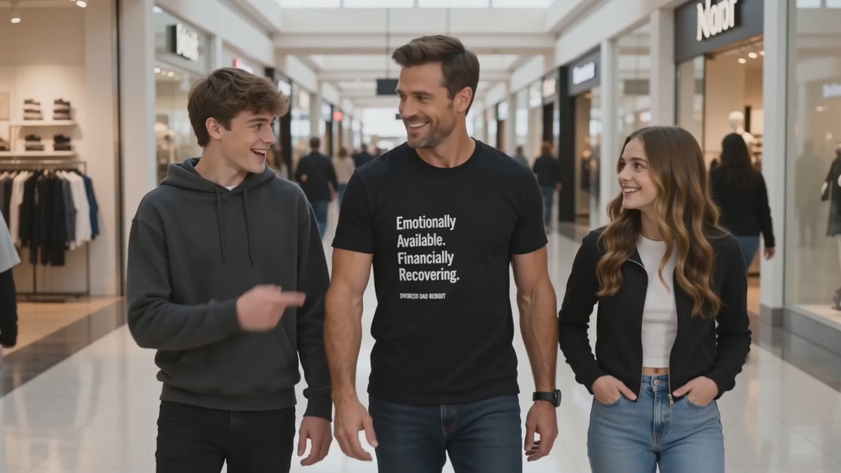 Emotionally Available Financially Recovering | Funny Divorced Dad Shirt
