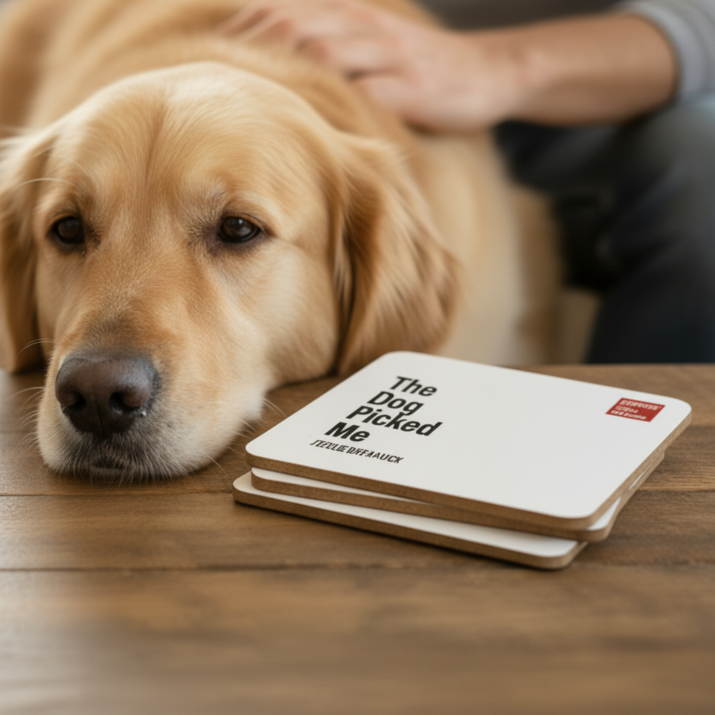 The Dog Picked Me | Corkwood Coaster Set | Divorced Dad Gift