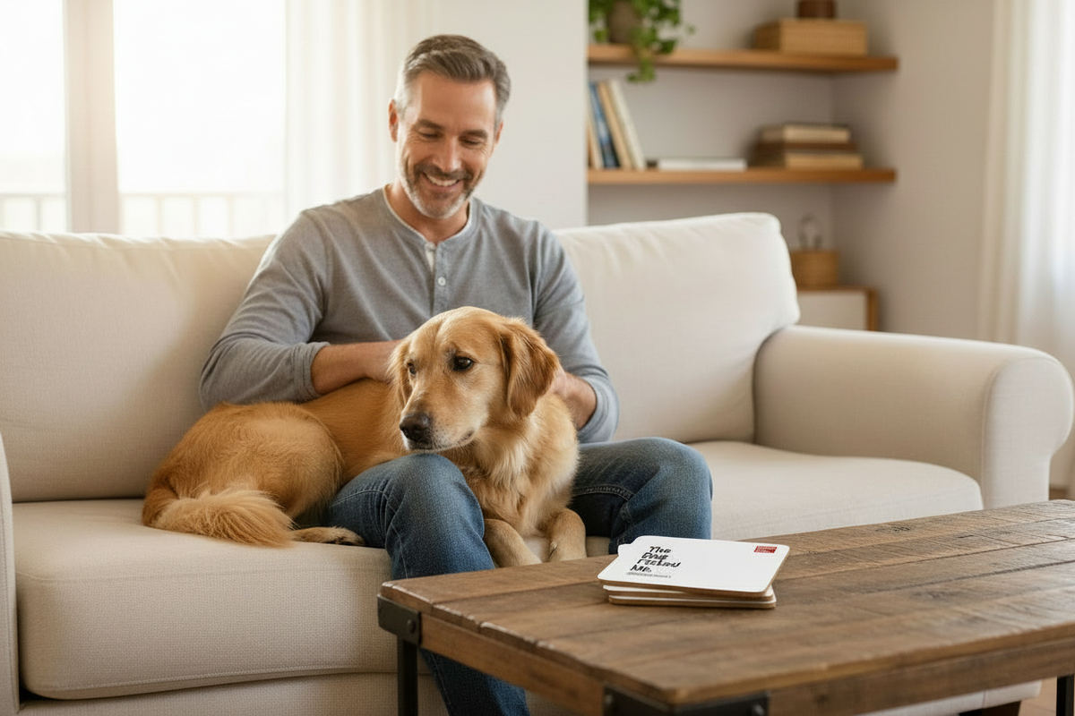 The Dog Picked Me | Corkwood Coaster Set | Divorced Dad Gift